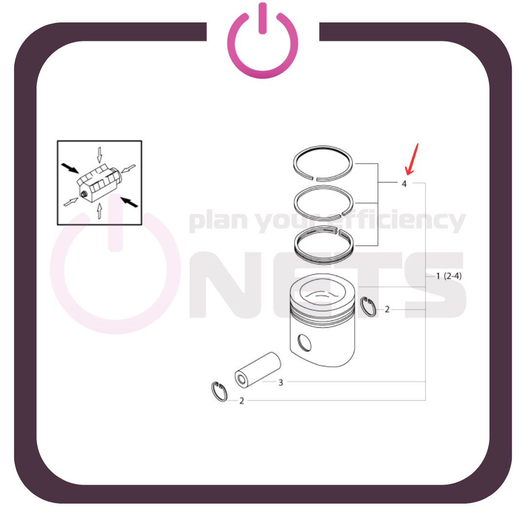 Kolbenringsatz - 12211490