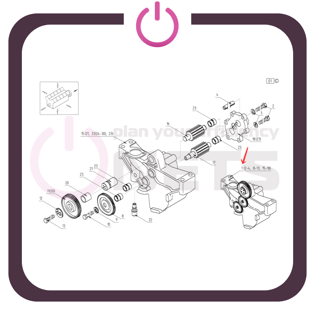 Yağ Pompası / Lubrication Oil Pump - 12454592